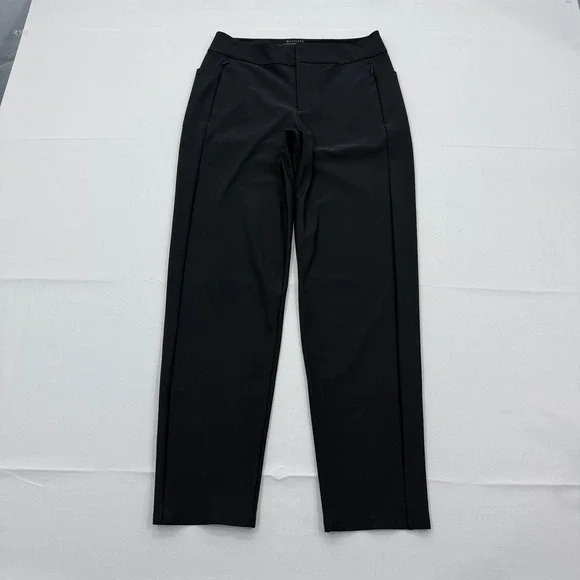 Athleta Stellar Skinny Trouser Ankle Pants Womens 4 Black Commute Work Travel - Picture 1 of 13